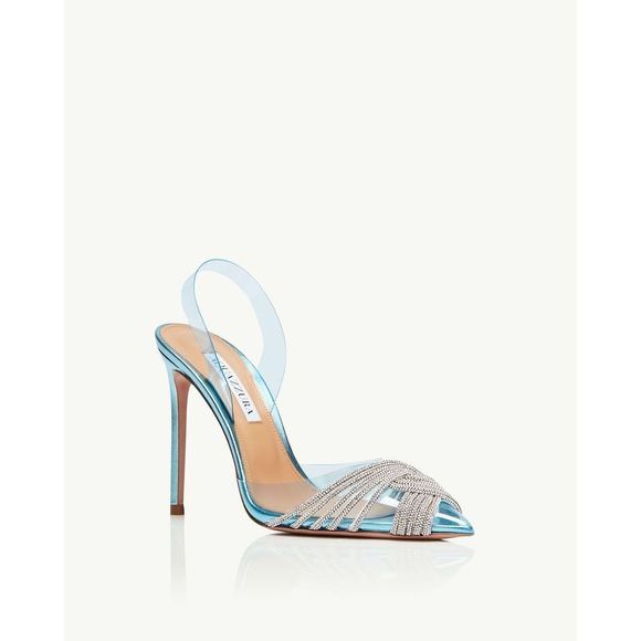 AQUAZZURA Gatsby Sling 105 heels US 6.5 $1250 - Picture 1 of 13